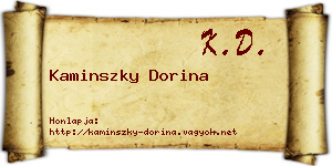 Kaminszky Dorina névjegykártya