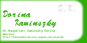 dorina kaminszky business card